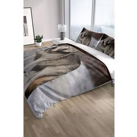 Monohome Cattleya Snow Wolf 3d Pamuk Saten Çift Kişilik Nevresim Takımı