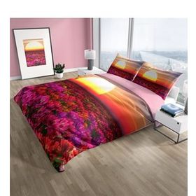 Monohome Cattleya Sunset 3d Pamuk Saten Çift Kişilik Nevresim Takımı