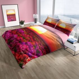 Monohome Cattleya Sunset 3d Pamuk Saten Çift Kişilik Nevresim Takımı