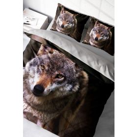 Monohome Cattleya Wolfeyes 3d Pamuk Saten Çift Kişilik Nevresim Takımı
