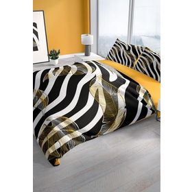 Monohome Cattleya Zebra Feather 3D Pamuk Saten Çift Kişilik Nevresim Takım