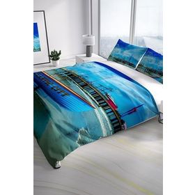 Monohome Cattleya Zebra Feather 3D Pamuk Saten Çift Kişilik Nevresim Takım