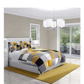 Monohome Checkers 3D Pamuk Saten Çift Kişilik 200x220 cm Nevresim Takımı