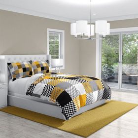 Monohome Checkers 3D Pamuk Saten Çift Kişilik 200x220 cm Nevresim Takımı