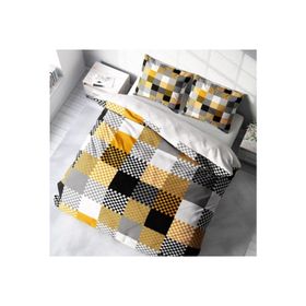 Monohome Checkers 3D Pamuk Saten Çift Kişilik 200x220 cm Nevresim Takımı