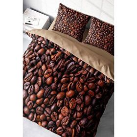 Monohome Coffee Duvet 3D Pamuk Saten Çift Kişilik Nevresim Takımı Seti