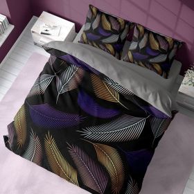 Monohome Color Leaf 3D Pamuk Saten Renkli Çift Kişilik 200x220 cm Nevresim Takımı