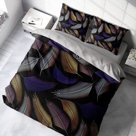 Monohome Color Leaf 3D Pamuk Saten Renkli Çift Kişilik 200x220 cm Nevresim Takımı