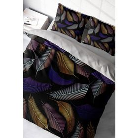 Monohome Color Leaf 3D Pamuk Saten Renkli Çift Kişilik 200x220 cm Nevresim Takımı