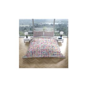 Monohome Colorful Lines Modern Renkli Çift Kişilik 200x220 cm Nevresim Takımı