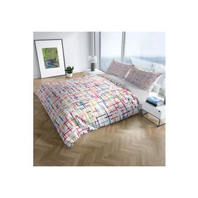 Monohome Colorful Lines Modern Renkli Çift Kişilik 200x220 cm Nevresim Takımı
