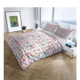 Monohome Colorful Lines Modern Renkli Çift Kişilik 200x220 cm Nevresim Takımı