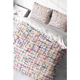 Monohome Colorful Lines Modern Renkli Çift Kişilik 200x220 cm Nevresim Takımı