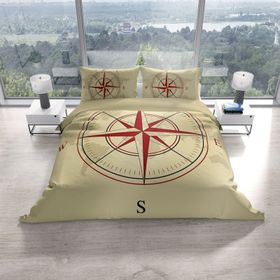 Monohome Compass 3D Pamuk Saten Çift Kişilik 200x220 cm Nevresim Takımı