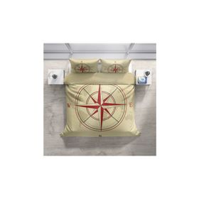 Monohome Compass Klasik Renkli Çift Kişilik 200x220 cm Nevresim Takımı
