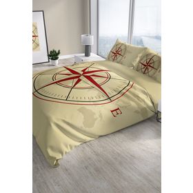 Monohome Compass Klasik Renkli Çift Kişilik 200x220 cm Nevresim Takımı