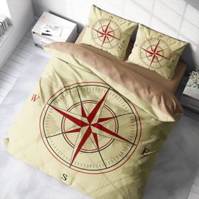 Monohome Compass Klasik Renkli Çift Kişilik 200x220 cm Nevresim Takımı