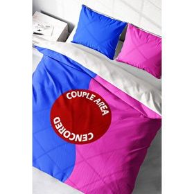 Monohome Couple Area 3D Pamuk Saten Çift Kişilik 200x220 cm Nevresim Takımı
