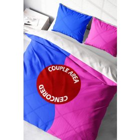 Monohome Couple Area 3D Pamuk Saten Çift Kişilik 200x220 cm Nevresim Takımı