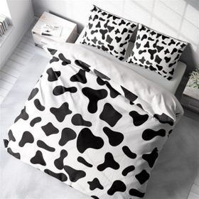 Monohome Cow 3D Pamuk Saten Çift Kişilik Nevresim Takımı