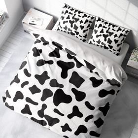 Monohome Cow 3D Pamuk Saten Çift Kişilik Nevresim Takımı