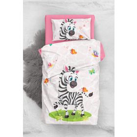 Monohome Cute Zebra 3D Pamuk Saten Bebek Nevresim Takımı