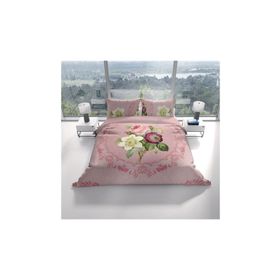 Monohome Damask Rose 3D Pamuk Saten Çift Kişilik 200x220 cm Nevresim Takımı