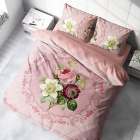Monohome Damask Rose 3D Pamuk Saten Çift Kişilik 200x220 cm Nevresim Takımı