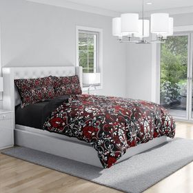 Monohome Damask Rose 3D Renkli Çift Kişilik 200x220 cm Nevresim Takımı