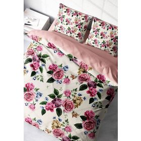 Monohome Dance Of Roses Naturel Renkli Çift Kişilik 200x220 cm Nevresim Takımı