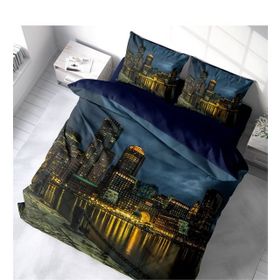 Monohome Dark City 3D Pamuk Saten Çift Kişilik 200x220 cm Nevresim Takımı