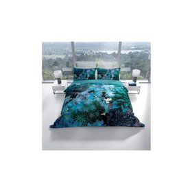 Monohome Deep Akvaryum 3D Renkli Çift Kişilik 200x220 cm Nevresim Takımı