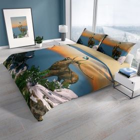 Monohome Deer 3D Renkli Çift Kişilik 200x220 cm Nevresim Takımı