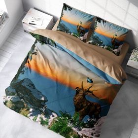 Monohome Deer 3D Renkli Çift Kişilik 200x220 cm Nevresim Takımı