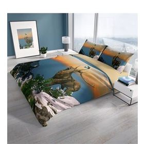 Monohome Deer 3D Renkli Çift Kişilik 200x220 cm Nevresim Takımı