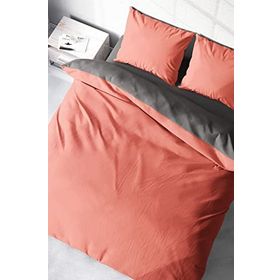 Monohome Deluxe Çift Taraflı Pamuk Ranforce Gri Beyaz 200x220 cm Çift Kişilik Nevresim Takımı
