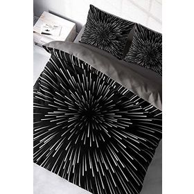 Monohome Deluxe Çift Taraflı Pamuk Ranforce Siyah Gri 200x220 cm Çift Kişilik Nevresim Takımı