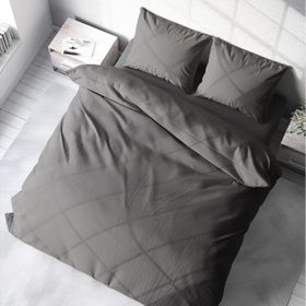 Monohome Deluxe Pamuk Ranforce Gri Çift Kişilik Nevresim Takımı