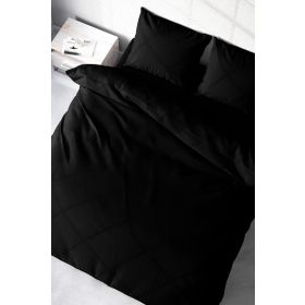 Monohome Deluxe Ranforce Pamuk Siyah Çift Kişilik Nevresim Takımı