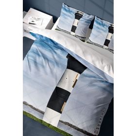 Monohome Deniz Feneri 3D Pamuk Saten Çift Kişilik 200x220 cm Nevresim Takımı