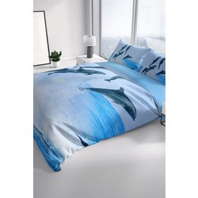 Monohome Dolphin 2 3D Pamuk Saten Çift Kişilik 200x220 cm Nevresim Takımı