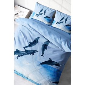 Monohome Dolphin 2 3D Pamuk Saten Çift Kişilik 200x220 cm Nevresim Takımı