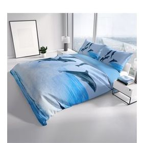Monohome Dolphin 2 3D Pamuk Saten Çift Kişilik 200x220 cm Nevresim Takımı
