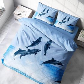 Monohome Dolphin 2 3D Pamuk Saten Çift Kişilik 200x220 cm Nevresim Takımı