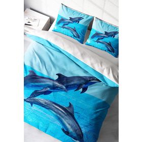 Monohome Dolphin 3 3D Pamuk Saten Çift Kişilik 200x220 cm Nevresim Takımı