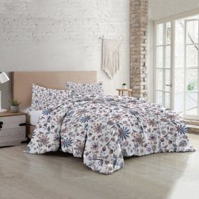 Monohome Elegant Floral Luxury Pamuk Saten Çift Kişilik Nevresim Takımı