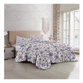 Monohome Elegant Floral Luxury Pamuk Saten Çift Kişilik Nevresim Takımı