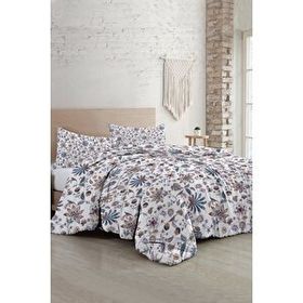 Monohome Elegant Floral Luxury Pamuk Saten Çift Kişilik Nevresim Takımı