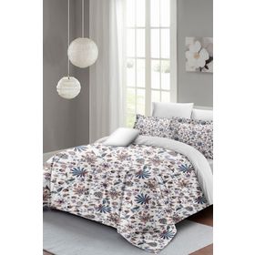 Monohome Elegant Floral Luxury Pamuk Saten Çift Kişilik Nevresim Takımı