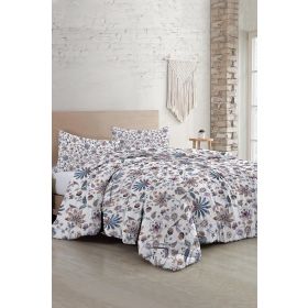 Monohome Elegant Floral Luxury Pamuk Saten Çift Kişilik Nevresim Takımı